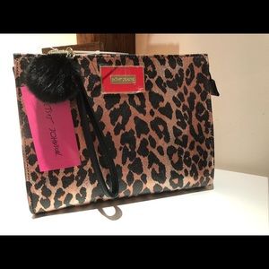 Betsey Johnson Cheetah Cosmetic Bag NWT